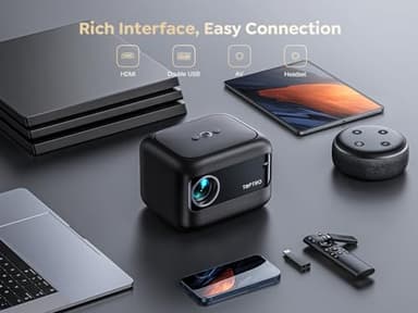 [Electric Focus/Mini Body]Mini Projector with WiFi 6 and Bluetooth 5.2, 2025 Upgrade TOPTRO TR25 Portable Projector, 1080P FHD, ±40° Electric Keystone Correction, Movie Projector for iOS/Android/PS5 - Image 7