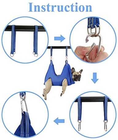 Kkiimatt Dog Pet Grooming Hammock,XL Hanging Harness for Nail Trimming, Dog Hammock for Nail Trim, Grooming Sling Holder Helper for Large Dogs, Grooming Hanger Restraint Bag with Clipper - Image 5