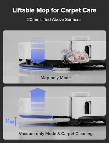 roborock S8 MaxV Ultra Robot Vacuum & Sonic Mop, 10000 Pa Suction, Corner to Edge Deep Cleaning, Hot Air Self-Drying, Auto Empty & Refill, Detergent Dispenser, Obstacle Avoidance,White - Image 7