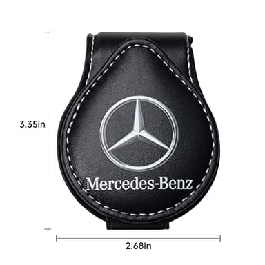 PPODKS Car Sunglass Holder, Eyeglass Holder for Mercedes Benz C E S M Serie CLK GLK GL AB AMG GLS GLE, Sunglass Hanger Mount for Car Sun Visor, Interior Accessories, Black - Image 4