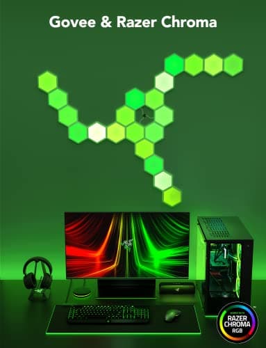 Govee Glide Hexa Light Panels, RGBIC Hexagon LED Wall Lights, Wi-Fi Smart Home Creative Wall Lights with Music Sync, Works with Alexa Google Assistant for Indoor Gaming Decor, 10 Pack - Image 6