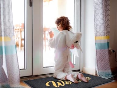 T.HENV Welcome Mat Outdoor, 36x24 All-Season Waterproof Front Door Mat, All-Weather Quick Drying Doormat, Low Profile Indoor, Patio Porch Entryway Floor, Black-Gold - Image 7