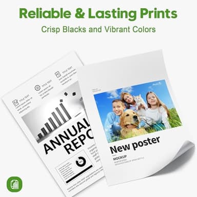 ONLYU 63XL Ink Cartridge Compatible for HP Ink 63 XL Black and Color Combo Pack Works with Printers OfficeJet 3830 4630 4650 4655 5252 5255 5258 Envy 4520 4512 DeskJet 1112 2130 (2 Packs) - Image 4