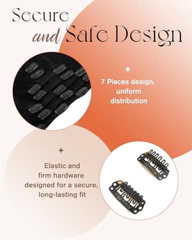 Sunny Hair Clip in Hair Extensions Straight Human Hair Clip in Extensions Remy Clip in Hair Extensions Real Human Hair Extensions Clip ins Jet Black for Women 22inch - Image 4