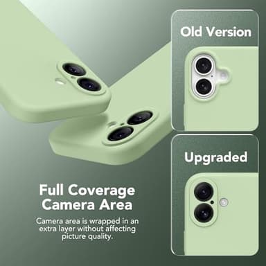 SuydanBox Magnetic for iPhone 17 Case, Compatible with MagSafe, [Full Camera Protection][Screen Protector] Silicone Shockproof Protective Phone Case for iPhone 17 6.3", Matcha - Image 8