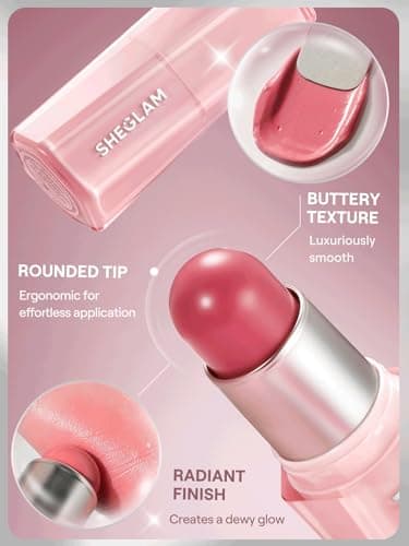 SHEGLAM Buttery Bliss Blush Stick Cream Milk Makeup Blush-Painted Peony - Image 2