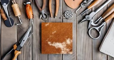 Natural Cowhide Leather Squares, Mixed Colors Hair-On Hide, 6 * 6 Inch, Pack of 10 - Image 3