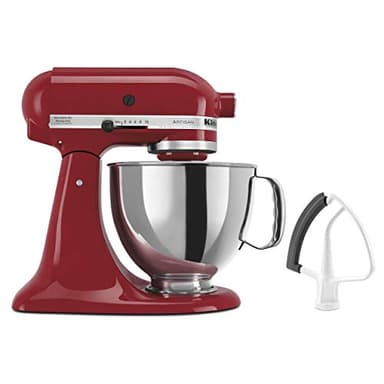 KitchenAid Value Bundle Artisan Series 5 Quart Tilt-Head Stand Mixer with Included Flex Edge Beater, KSM150FEER, Empire Red - Image 1