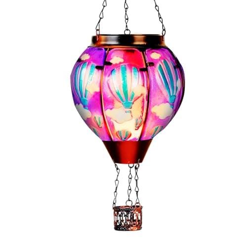 Solar Lantern Outdoor Waterproof, Hanging Lantern for Backyard Porch Patio Lawn Pathway Decor, Yard Decorations, Hot Air Balloon Garden Gifts - Image 1