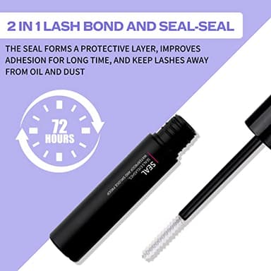 Lash Bond and Seal for Eyelash Cluster: Wendy, Using at Home, 2 in 1 Glue, DIY, Strong & Flexible Hold, 5ml Black Bond, 5ml Clear Seal - Image 4