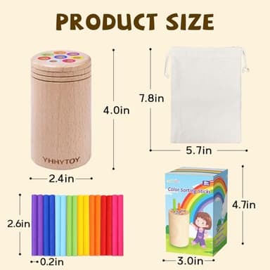 YHHYTOY Montessori Toys for 1+ Year Old, Toddler 18 Month Old Toy Color Sorting Preschool Learning Activities, Fine Motor Skills Sensory Toys for Toddlers 1-3, 1 2 3 Year Old Girl Boy Baby Gifts - Image 3