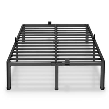 MAF 18 Inch Queen Bed Frames with Round Corner Legs Mattress Slide Stopper No Box Spring Needed Heavy Duty Metal Platform Bed Frame Under-Bed Storage Space, 3000 LBS Steel Slats Support - Image 8