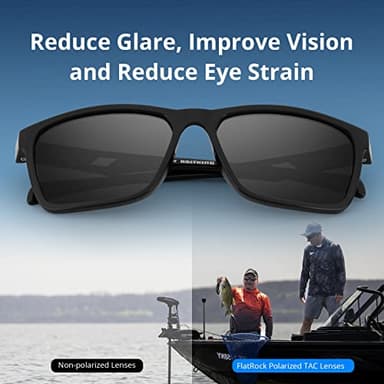 KastKing FlatRock Polarized Sport Sunglasses for Men and Women, Ideal for Driving Fishing Cycling Running, UV Protection - Image 4
