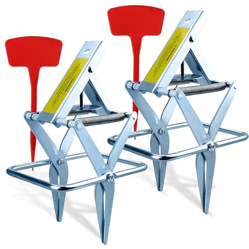 2 Pack Mole Traps,Galvanized Steel Scissor Trap,Reusable Mole Trap Killer,Easy Set Mole Eliminator Trap for Lawns - Image 1
