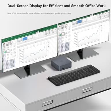 Beelink EQI12 Mini PC,Intel 12th Gen Core i3-1220P (10C/12T,up to 4.4GHz),Mini Computer with 16GB DDR4 RAM 500GB M.2 2280 PCle 4.0x4 SSD,4K Dual Screen Display/Dual LAN/WiFi6/BT5.2/USB3.0 - Image 9