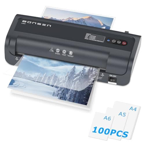 BONSEN A4 Laminator Machine, 9.33-Inch Thermal Laminator with Never Jam Technology, 100 Laminating Sheets, Laminates Photos Cards Documents, 4-in-1 Personal Laminators for Teachers Home Office School - Image 1
