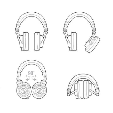 Audio-Technica ATH-M50XGM Professional Monitor Headphones, Gun Metal - Image 9