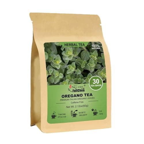 FullChea - Oregano Tea Bags, 30 Teabags, 2g/Bag - Premium Oregano Leaves - Non-GMO - Caffeine-Free - Support Digestion & Boost Immunity - Image 1