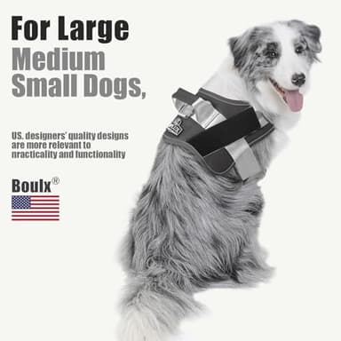Bolux Dog Harness, No-Pull Reflective Dog Vest, Breathable Adjustable Pet Harness with Handle for Outdoor Walking - No More Pulling, Tugging or Choking (Black, M) - Image 5