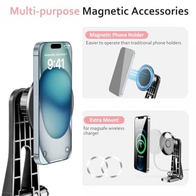 Aureday 12'' Selfie Ring Light with 62'' Tripod Stand and Magnetic Phone Holder, LED Ringlight for Recording/TikTok/Makeup/Photography, Circle Fill Light with Wireless Remote for iPhone&Android Phones - Image 4