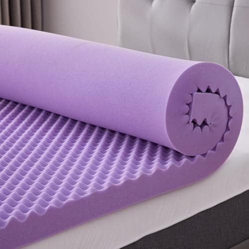 SINWEEK 2 Inch Egg Crate Memory Foam Mattress Topper Twin Size, Soft Mattress Pad for Back Pain Relief, Bed Topper, CertiPUR-US Certified - Image 1