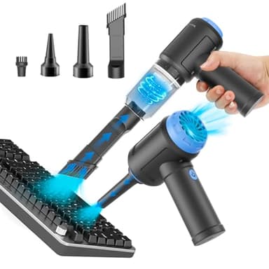 Meudeen Air Duster - Computer Vacuum Cleaner - for Keyboard Cleaning - Cordless Canned Air - 110000RPM Powerful PC Cleaner(VC08) - Image 1
