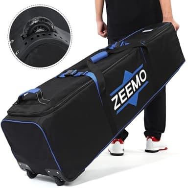 ZEEMO Golf Travel Bag, Full-Open Protective & Wheeled Airline-Approved Case for Clubs, Cart&StandBag, Soft-Sided Waterproof Cover Made of Heavy Duty Oxford, Black - Image 2