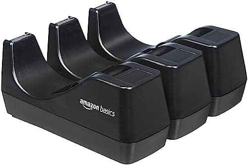 Amazon Basics Weighted Office Desk Tape Dispenser - 3-Pack - Image 1