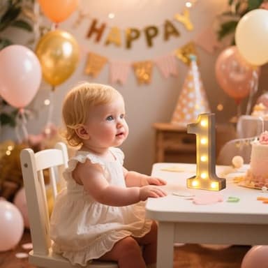 Foaky Decorative Led Marquee Light Up Number, Marquee Light Up Number Sign for Night Light Wedding Birthday Party Christmas Home Bar Decoration Number(1) - Image 6