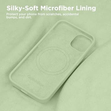 GolbinBox Magnetic for iPhone 15 Case, Compatible with MagSafe, [Soft Anti-Scratch Microfiber Lining], Slim Liquid Silicone Shockproof Protective Phone Case for iPhone 15 6.1 inch, Matcha - Image 6