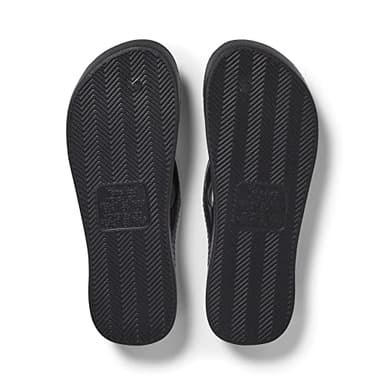 Archies Arch Support Flip Flops for Men & Women – Orthotic Sandals for Plantar Fasciitis Relief – Lightweight, Cushioning, Shock-Absorbing Sandals for Walking, Foot Pain & All-Day Comfort - Black (US Men's 8 / US Women's 9) - Image 9