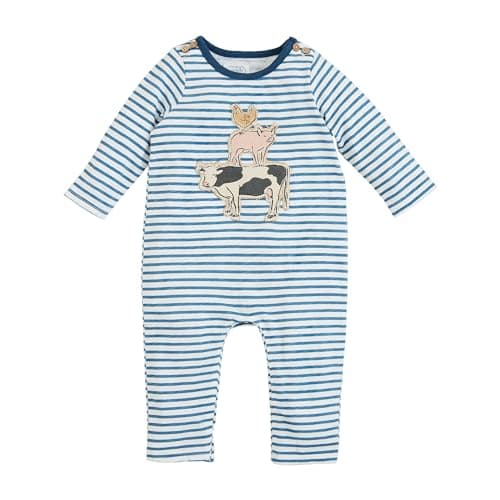 Mud Pie Baby Boy Farm Friends Stripe 1Pc; 6-9 Months - Image 1