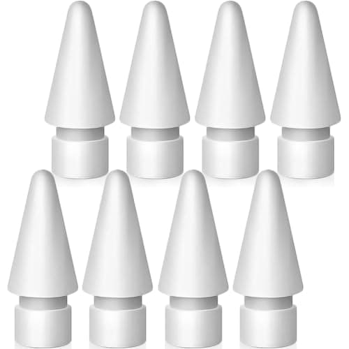 Replacement Tips for Apple Pencil 1st Generation/ 2nd Generation Tips, iPad Pencil Nibs Accessories for Apple Pen Pro/USB-C/ 1/2 Gen(8 Pack) - Image 1