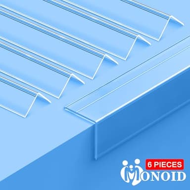 6PCS Clear Self-Adhesive Wall Corner Protectors，Corner Guards & Edge Protector for Wall Door Frame Cabinet Baseboard & Door, Table, Stair (57.8" X 1.18") - Image 3