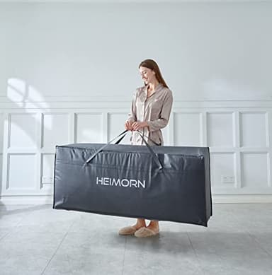 Heimorn Japanese Futon Mattress, Thick Foldable & Portable Sleeping Mattress with Dust-Proof Cover, Gray Full - Image 8