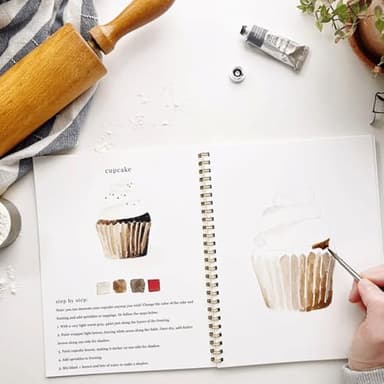 Emily Lex Watercolor Workbook, Easy Nature Scenes for Beginners, Optional 12 Colors Watercolor Set, Perfect for Kids, Adults, and Teens, Art Supplies for Creative Exploration (Garden) - Image 2
