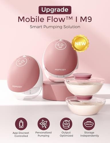 Momcozy Breast Pump Hospital-Grade, Hands Free Breast Pump App with Leak-Proof DoubleFit Flange, Personalized Multi-Modes & 15 Levels, 2 Count - Image 3
