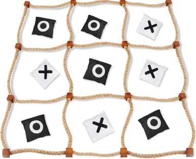 DUOLIYBC Giant Tic Tac Toe Outdoor Games, 4ft x 4ft Bean Bag Toss Outdoor for Kids, Giant Yard for Adults, Jumbo Large Wooden Tic Tac Toss, Backyard Lawn Camping Game - Image 1