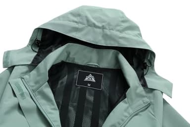 MOERDENG Women's Waterproof Rain Jacket Lightweight Raincoat Hooded Hiking Jacket Softshell Windbreaker - Image 4