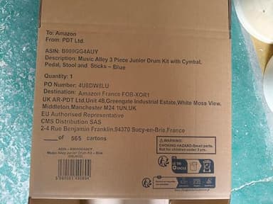 Music Alley 3 Piece Kids Drum Set with Throne, Cymbal, Pedal & Drumsticks, Blue, (DBJK02) - Image 8