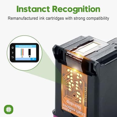 ONLYU 63XL Ink Cartridge Compatible for HP Ink 63 XL Black and Color Combo Pack Works with Printers OfficeJet 3830 4630 4650 4655 5252 5255 5258 Envy 4520 4512 DeskJet 1112 2130 (2 Packs) - Image 5