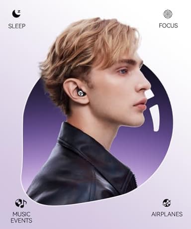 Ear Plugs for Sleeping Noise Cancelling 50dB Concert Earplugs for Noise Reduction Reusable Soft Silicone Ear Plugs for Snoring Shooting Motorcycle Airplanes Musicians with 7 Eartips Case Black - Image 6