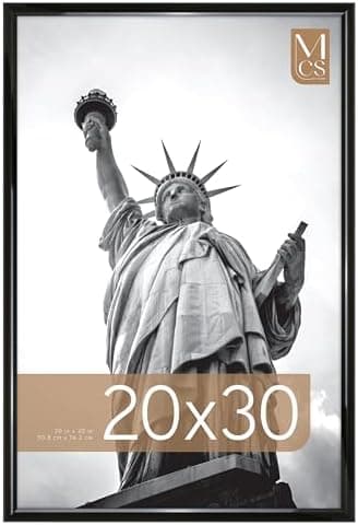 MCS Trendsetter 20x30 Poster Frame Black High-Gloss, Vertical & Horizontal Wall Hanging Large Picture Frame for Photos, Posters & Art Prints (1-Pack - Image 2