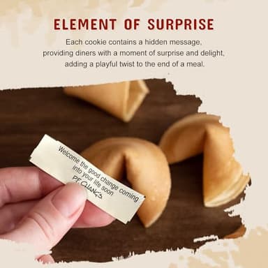 52USA Fortune Cookies, Approx. 350pcs, Vanilla Flavor, Fortune Cookies Individually Wrapped Bulk, Fresh Cookies 56oz - Image 6
