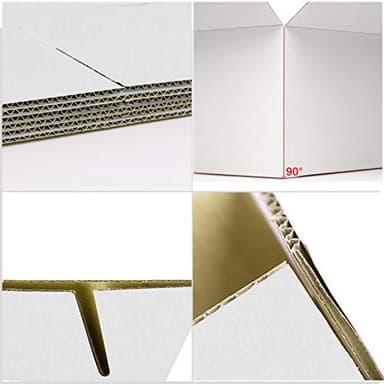 PETAFLOP 5x5x5 Shipping Boxes, Small White Corrugated Cardboard Box for Mailing, 25 Pack - Image 5