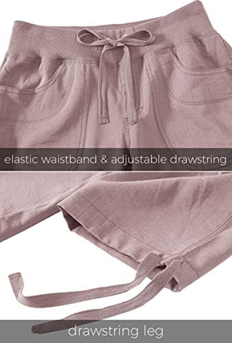 MoFiz Women's Hiking Cargo Shorts Quick Dry Lightweight Athletic Capri Pants for Camping Jogger with Pockets Pink - Image 6