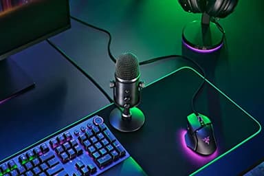 Razer Seiren V2 Pro - Professional-Grade USB Microphone for Streamers (Dynamic Microphone, High Pass Filter, Mic Monitoring Black (Renewed) - Image 5
