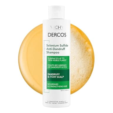 Dercos Anti Dandruff Shampoo, Dry Scalp Treatment and Itch Relief. Prescription Strength Comparable to 2% Ketoconazole, for Mild to Severe Dandruff-Prone Hair & Flaky, Itchy Scalps, 6.76 Fl. Oz. - Image 1
