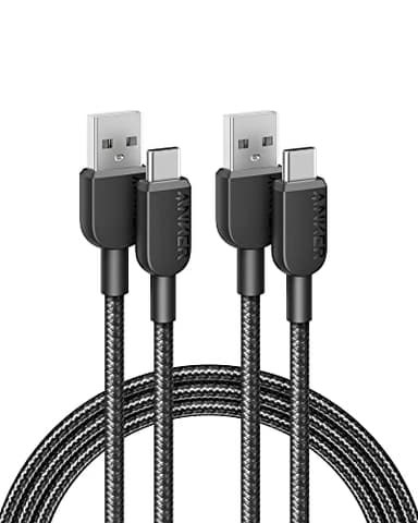 Anker USB A to USB C Cable, Charger Cord (2 Pack, 6FT), for iPhone 17 Series,Samsung Galaxy Note 10/S10+ S10, LG V30 (Black) - Image 1
