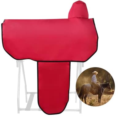Epicover Oxford Fabric Western Saddle Cover, Waterproof Protective Cover with 6 Elastic Straps, Sturdy Scratch-Proof Case for Most Full-Size Western Saddles - Image 5